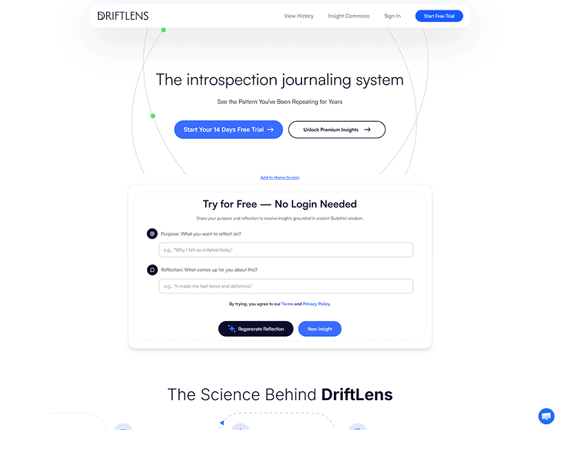 AI Journaling Platform | Cognitive Reflection App —Mapelcode