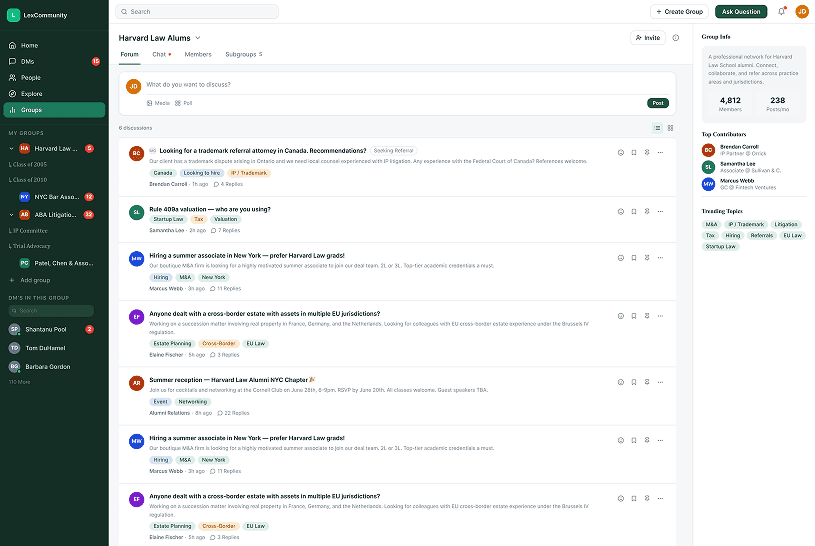 Legal Community Platform Case Study